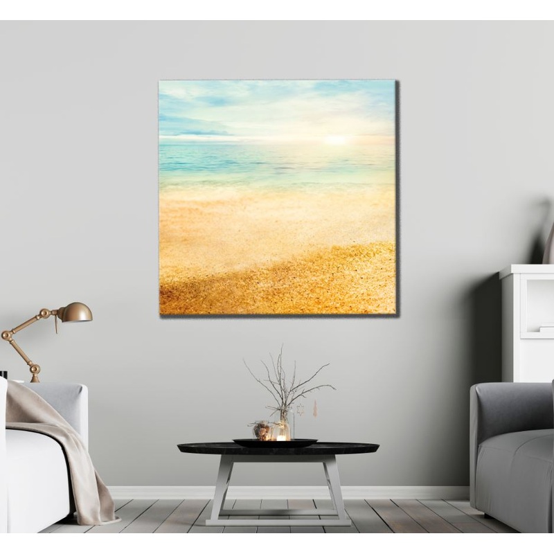 Square Canvas Sea Scenery Abstract Painting High Quality Print 100% Australian Made