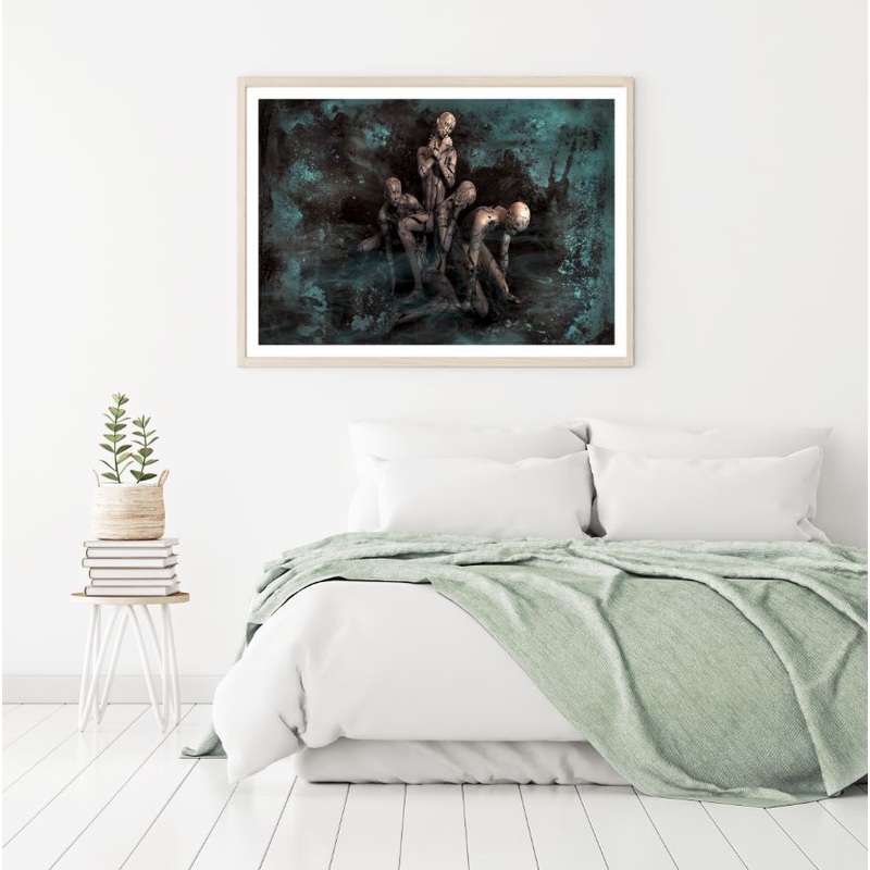 Statue of People Abstract Design Home Decor Premium Quality Poster Print Choose Your Sizes