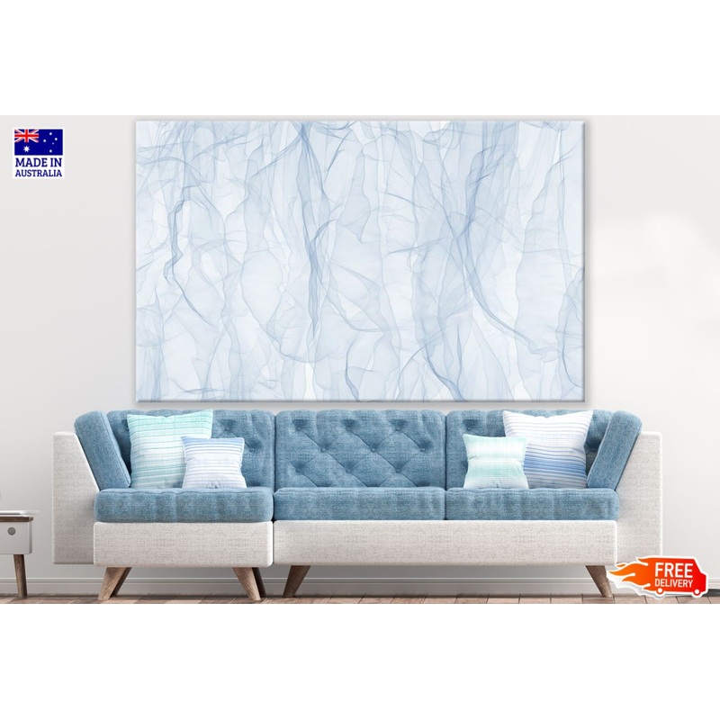 White Abstract Design Print 100% Australian Made