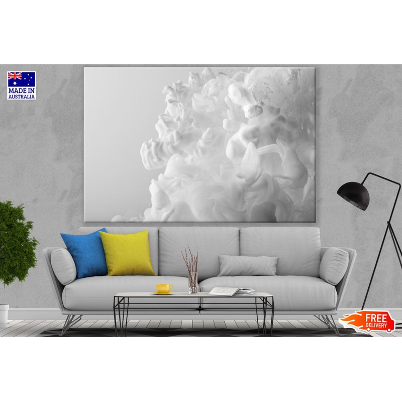 White Smoke Abstract Design Print 100% Australian Made