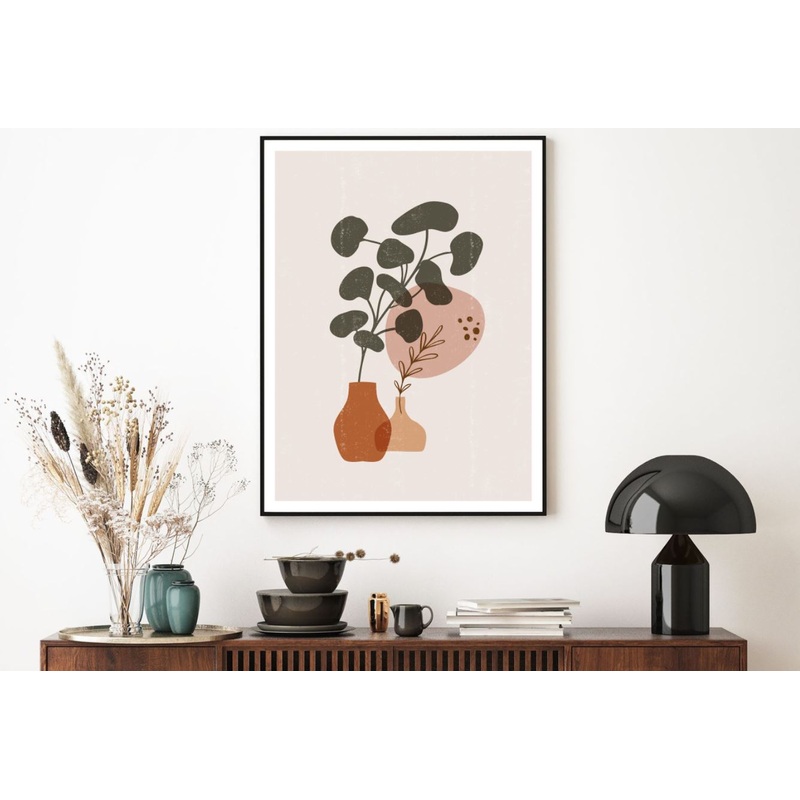 Abstract Tree & Vase Vector Art Home Decor Premium Quality Poster Print Choose Your Sizes
