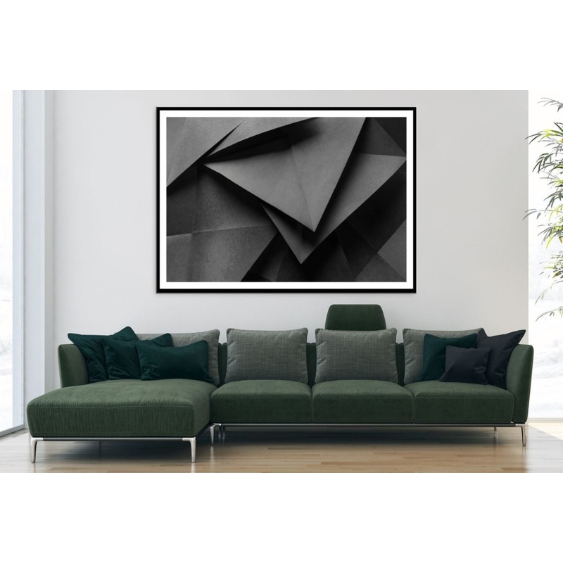 Black Abstract 3D Design Home Decor Premium Quality Poster Print Choose Your Sizes