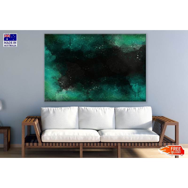 Black & Green Abstract Design Print 100% Australian Made