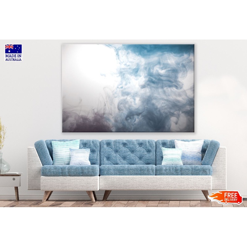 Black & Grey Smoke Abstract Design Print 100% Australian Made
