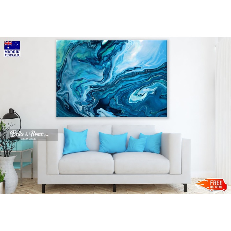 Blue & Green Abstract Design Print 100% Australian Made