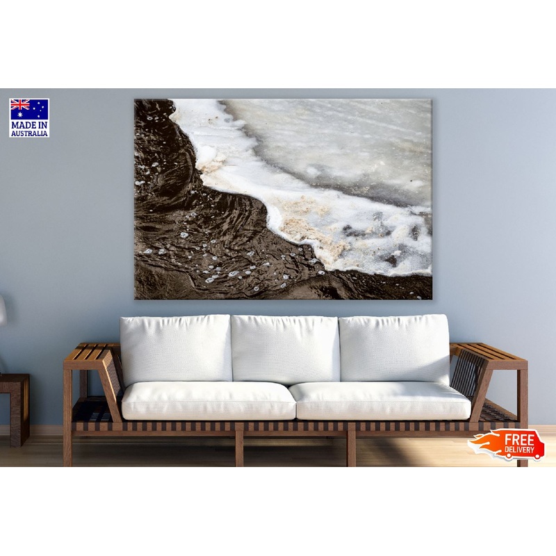 Brown & White Abstract Design Print 100% Australian Made