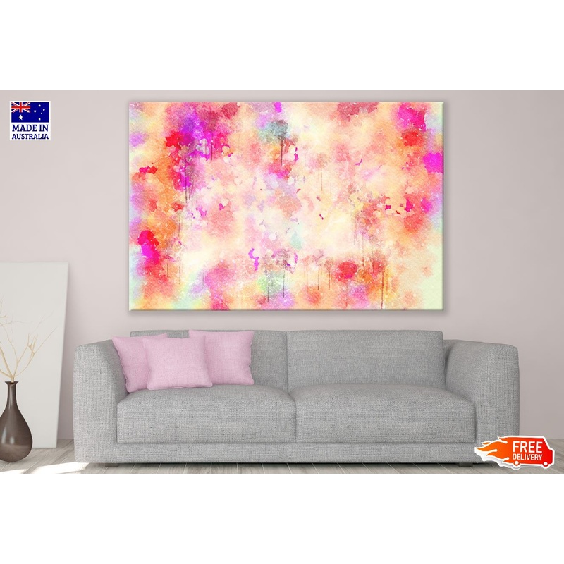 Orange & Pink Abstract Design Print 100% Australian Made