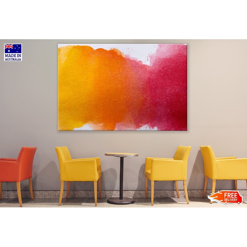 Orange Red & White Abstract Design Print 100% Australian Made