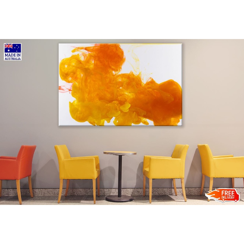 Orange Smoke Abstract Design Print 100% Australian Made