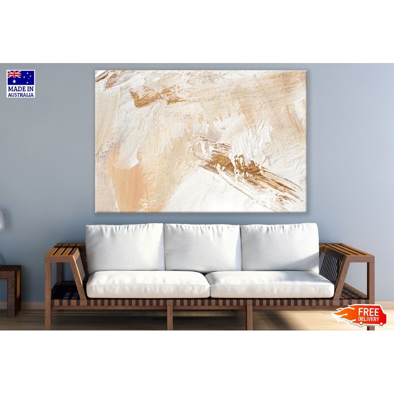 Orange & White Abstract Design Print 100% Australian Made