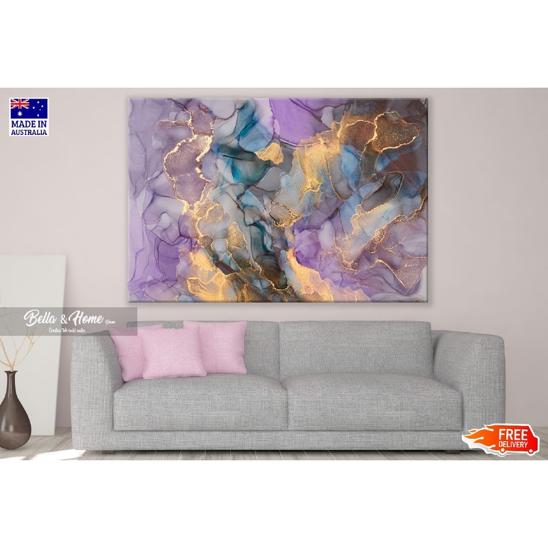 Pink Blue & Gold Design Print 100% Australian Made