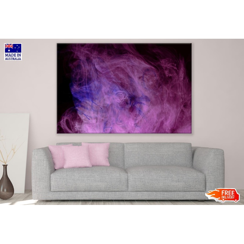 Pink & Blue Smoke Abstract Design Print 100% Australian Made