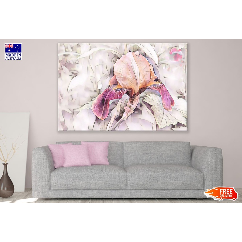 Pink Color Flower Abstract Design Print 100% Australian Made