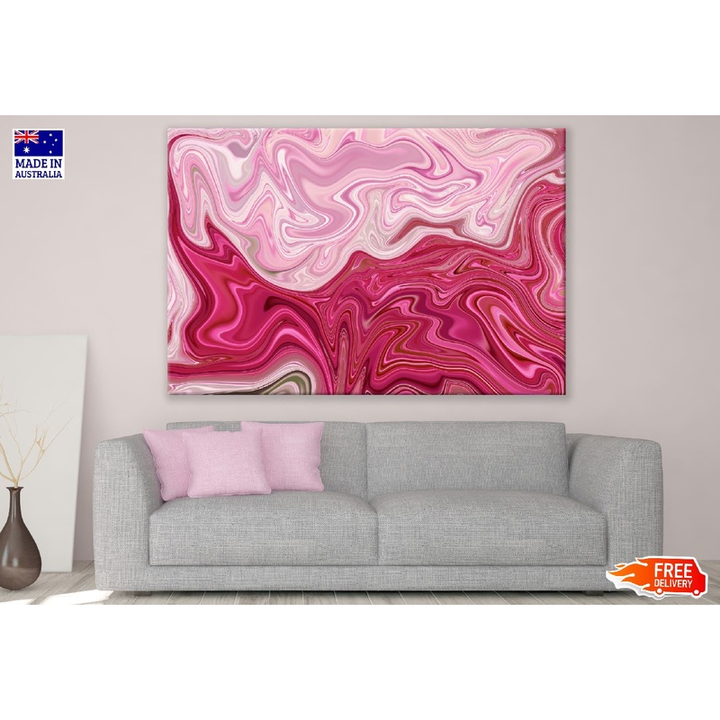Pink & Hot Pink Abstract Design Print 100% Australian Made