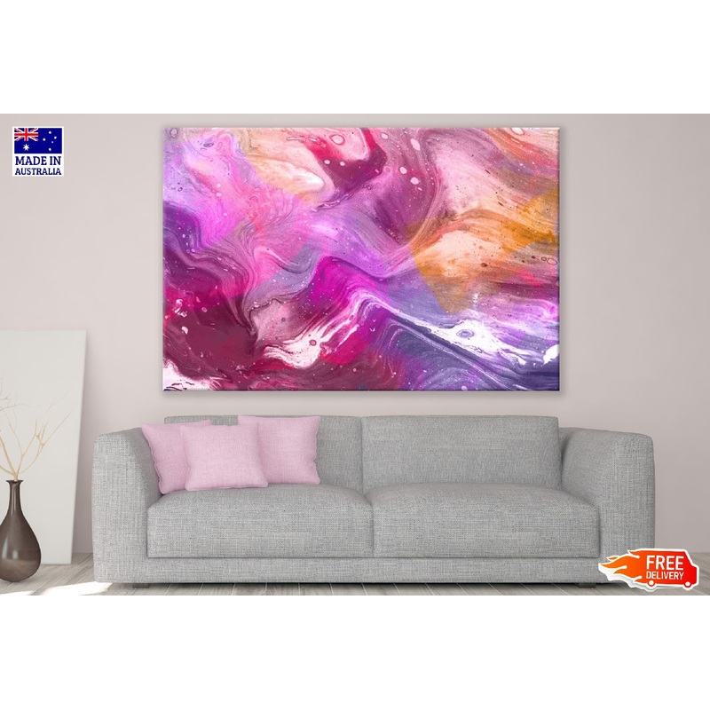 Purple & Pink Abstract Design Print 100% Australian Made