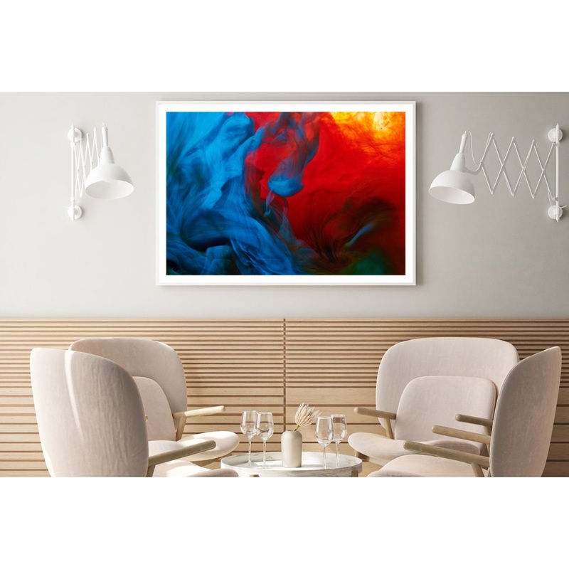 Red & Blue Abstract Design Home Decor Premium Quality Poster Print Choose Your Sizes