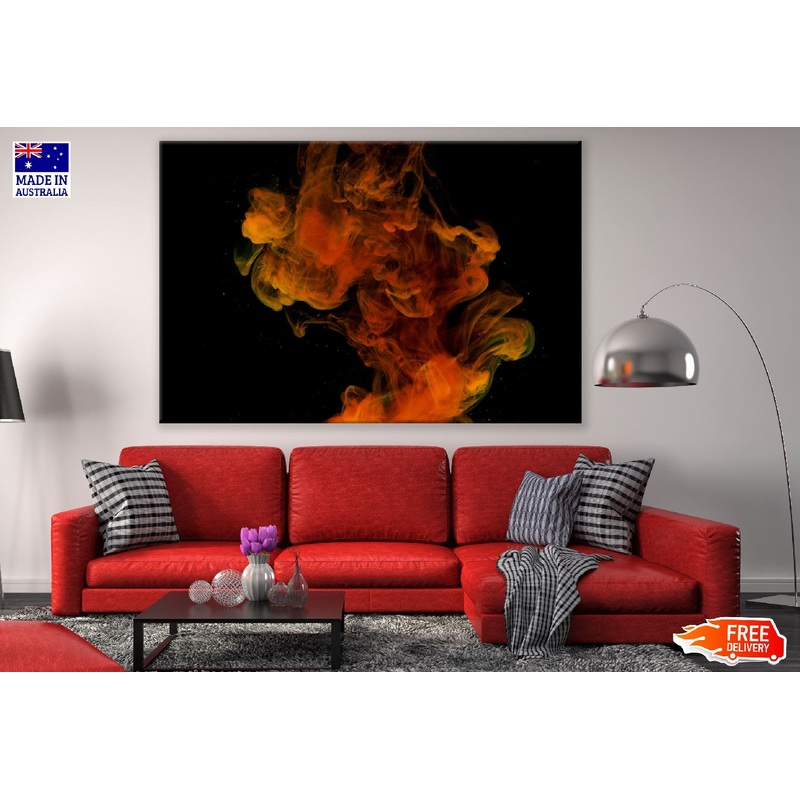 Red & Orange Abstract Design Print 100% Australian Made
