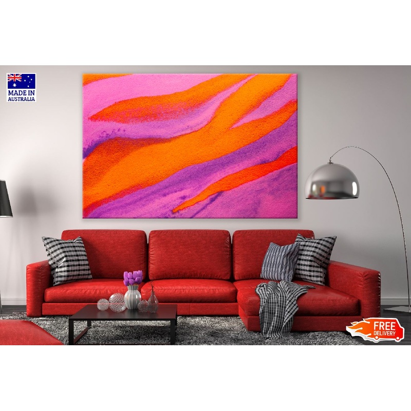Red & Pink Abstract Design Print 100% Australian Made