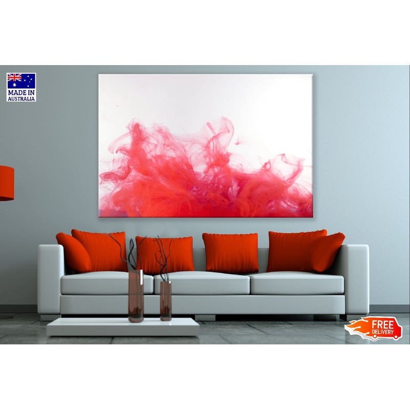Red Smoke Abstract Design Print 100% Australian Made