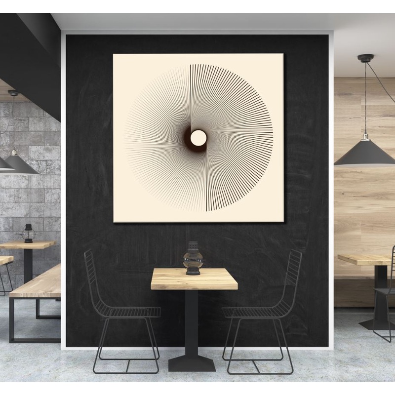 Square Canvas Abstract Line Circle Design High Quality Print 100% Australian Made