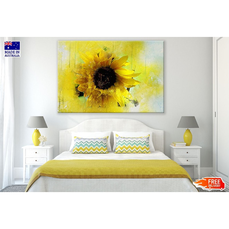 Sunflower Abstract Design Print 100% Australian Made