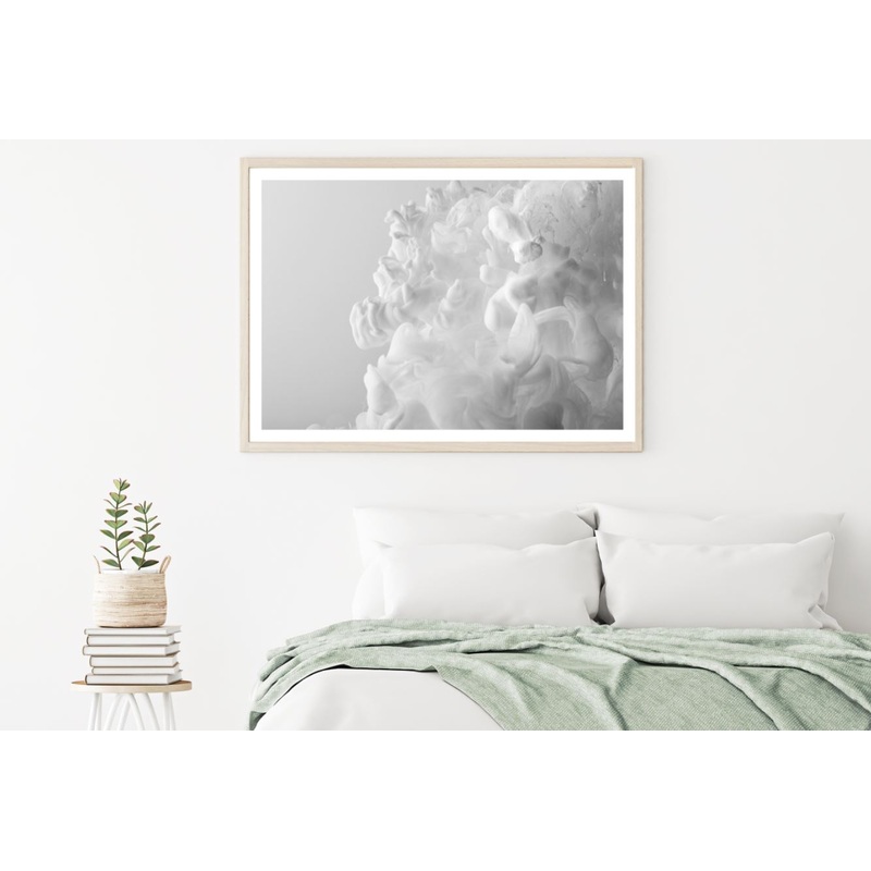 White Smoke Abstract Design Home Decor Premium Quality Poster Print Choose Your Sizes