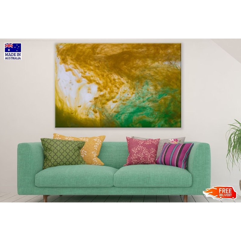 Yellow & Green Abstract Design Print 100% Australian Made