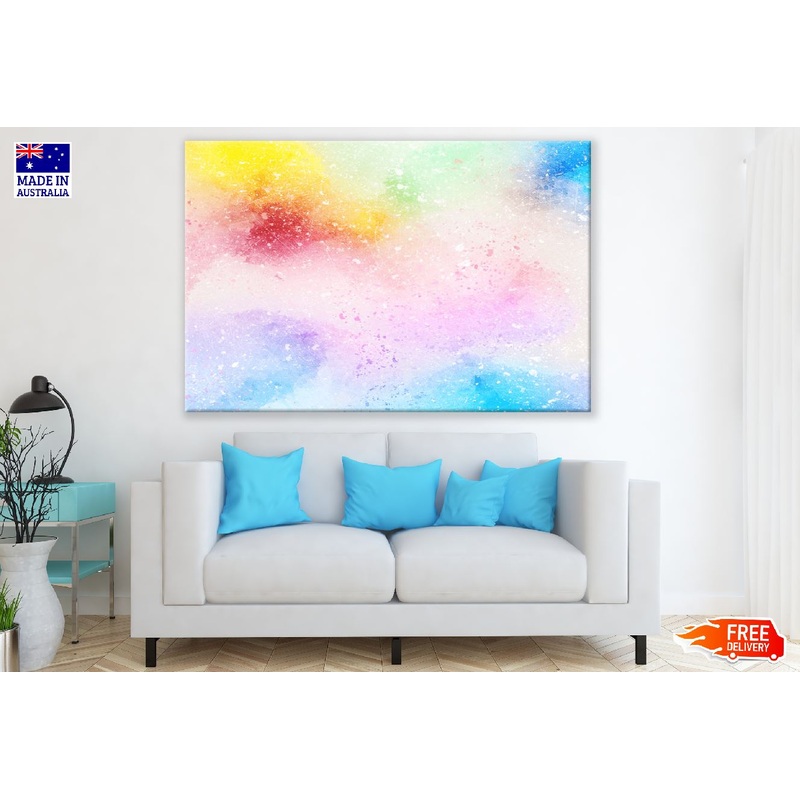 Yellow Red & Blue Abstract Design Print 100% Australian Made