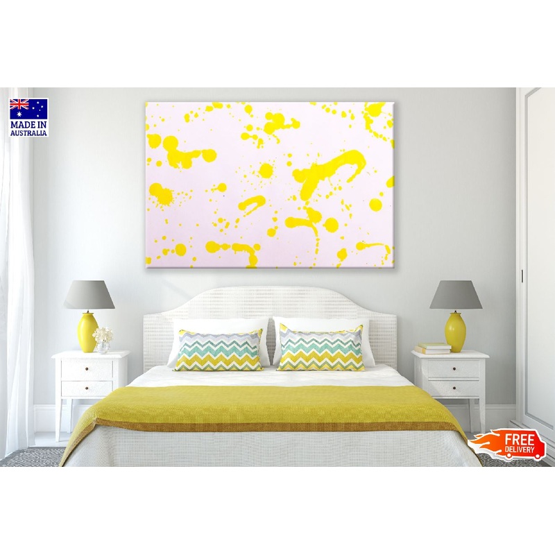 Yellow Spots Abstract Design Print 100% Australian Made