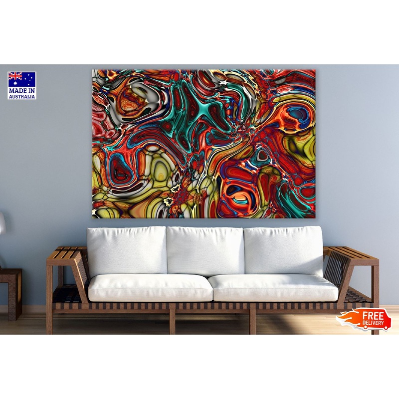 Abstract Art Stained Glass Print 100% Australian Made