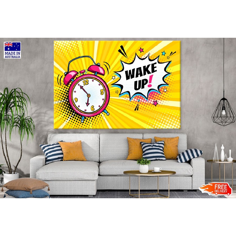 Alarm Clock Wake Up Print 100% Australian Made