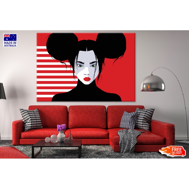 Asian Fashion Woman in Style Illustration Print 100% Australian Made
