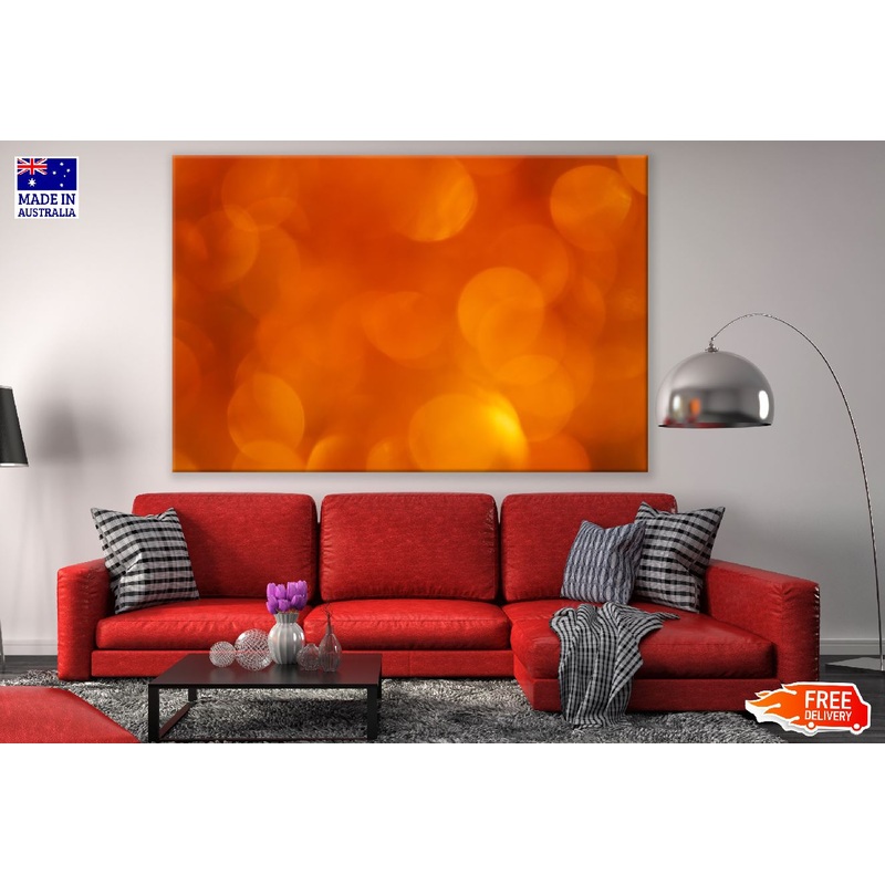 Orange Circles & Red Abstract Design Print 100% Australian Made