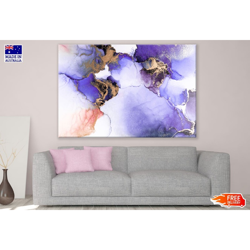 Purple Gold & Red Abstract Design Print 100% Australian Made