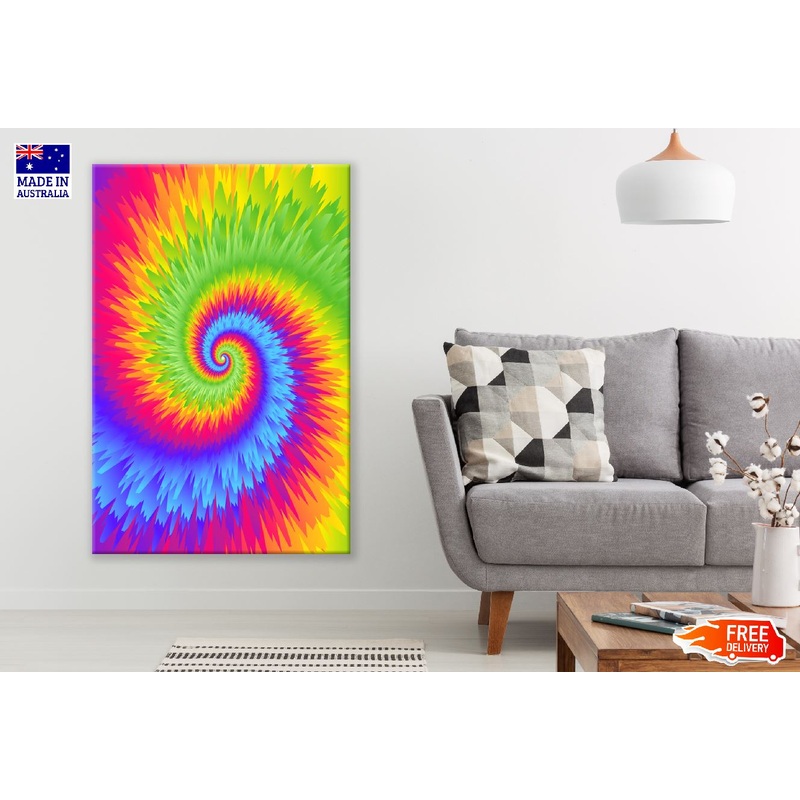 Rainbow Tie Dye Pattern Abstract Design Print 100% Australian Made