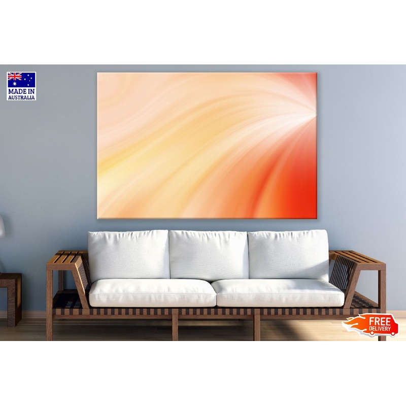 Red Orange Digital Abstract Design Print 100% Australian Made