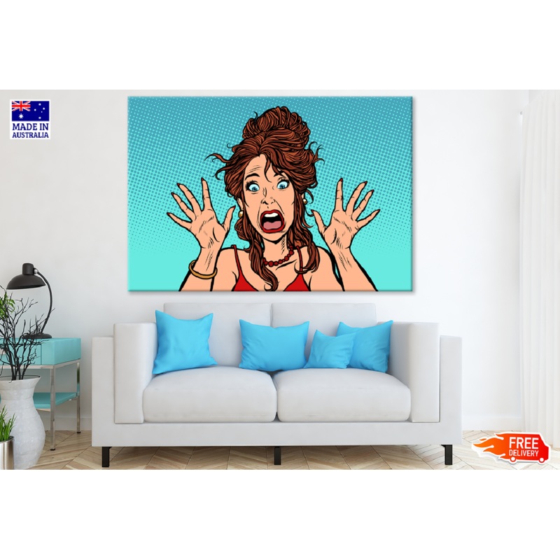 Scared Girl Illustration Print 100% Australian Made