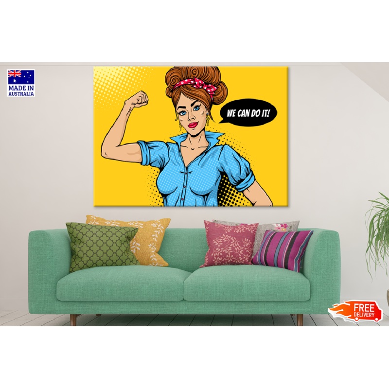 We Can Do It Speech Bubble Girl Power Vector Print 100% Australian Made
