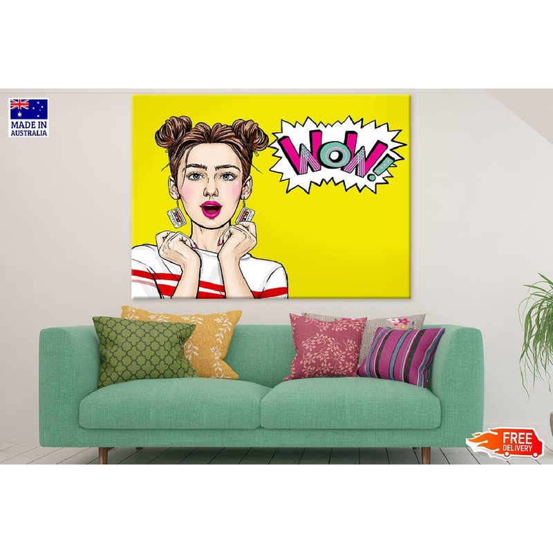 WOW Surprised Young Girl Print 100% Australian Made