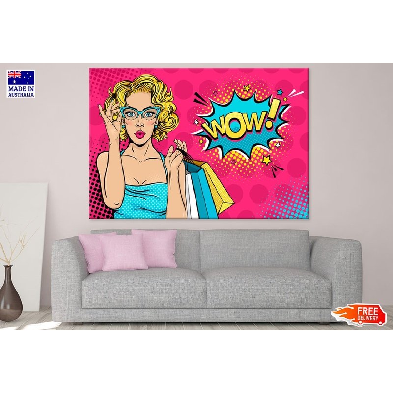 WOW Young Lady With Glasses Print 100% Australian Made
