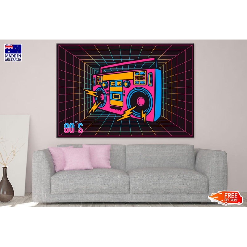 80's Retro Radio Illustration Print 100% Australian Made