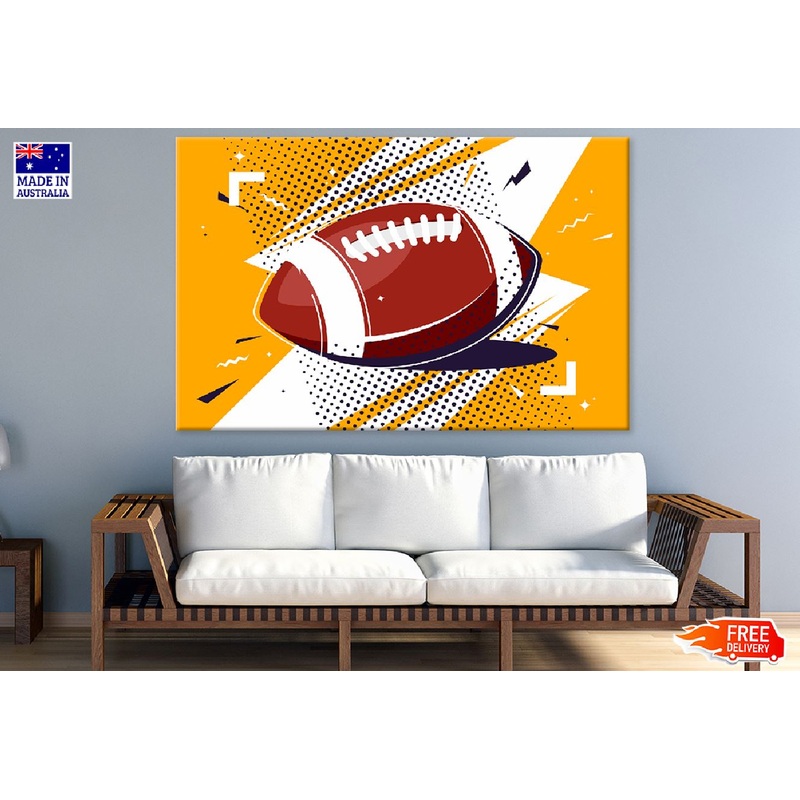 American Foot Ball Illustration Print 100% Australian Made
