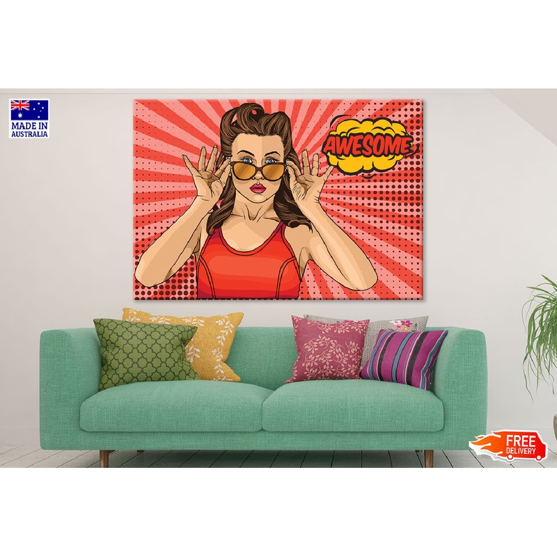 Awsome Quote & Fashion Girl Illustration Print 100% Australian Made