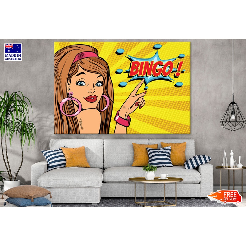 Bingo Quote & Fashion Girl Illustration Print 100% Australian Made