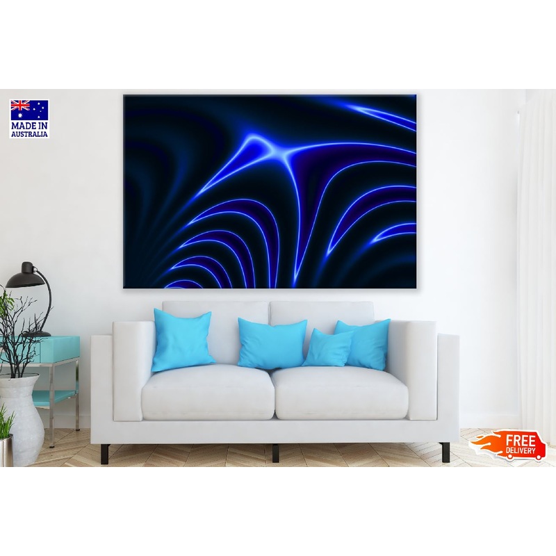 Blue Digital 3D Abstract Design Print 100% Australian Made