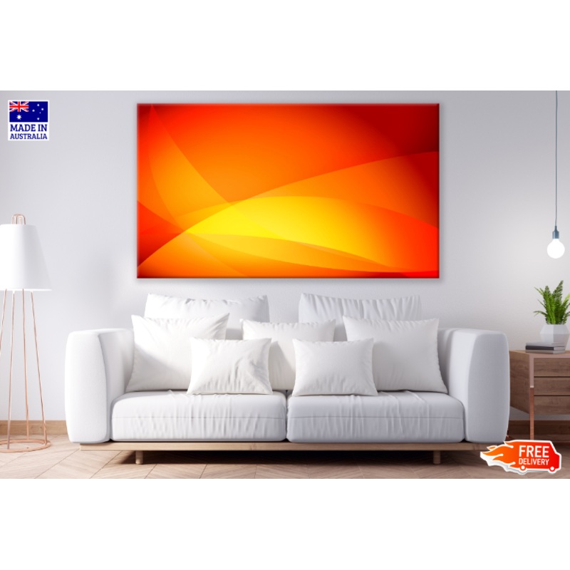 Orange Abstract Design Print 100% Australian Made