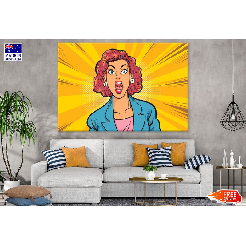 Screaming Girl Illustration Print 100% Australian Made
