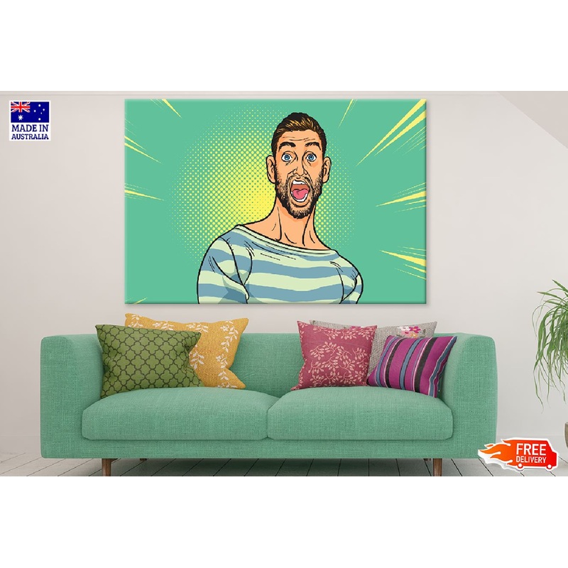 Screaming Man Vector Design Print 100% Australian Made
