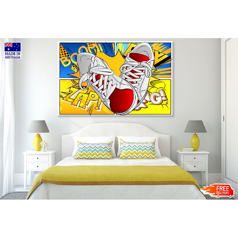 Shoes & BOOM ZAP Vector Illustration Print 100% Australian Made