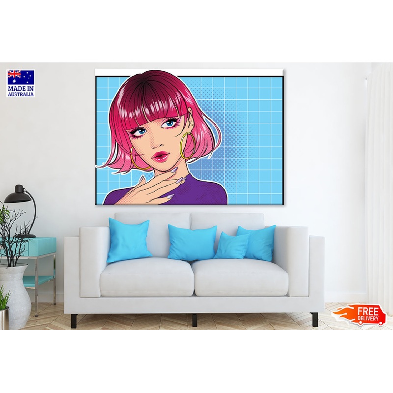 Short Hair Girl Illustration Print 100% Australian Made